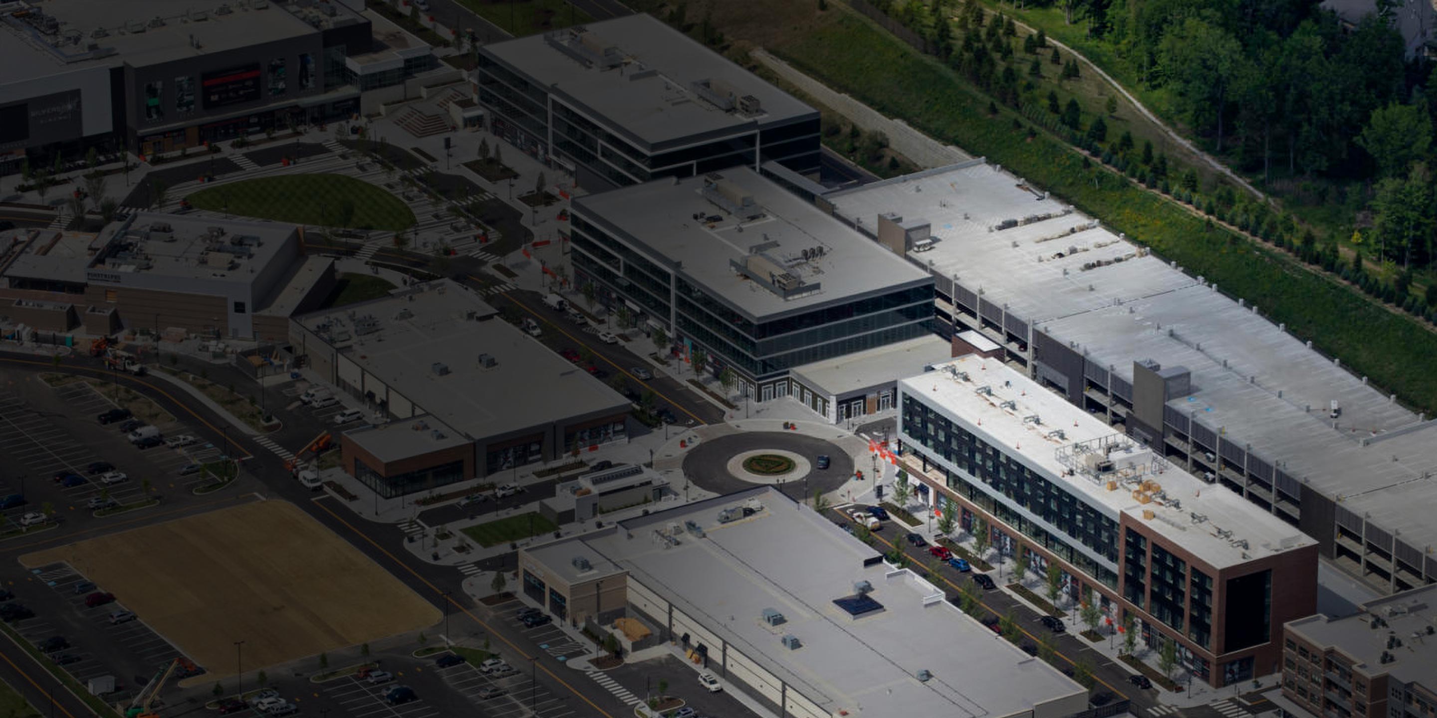 Aerial image of hotels